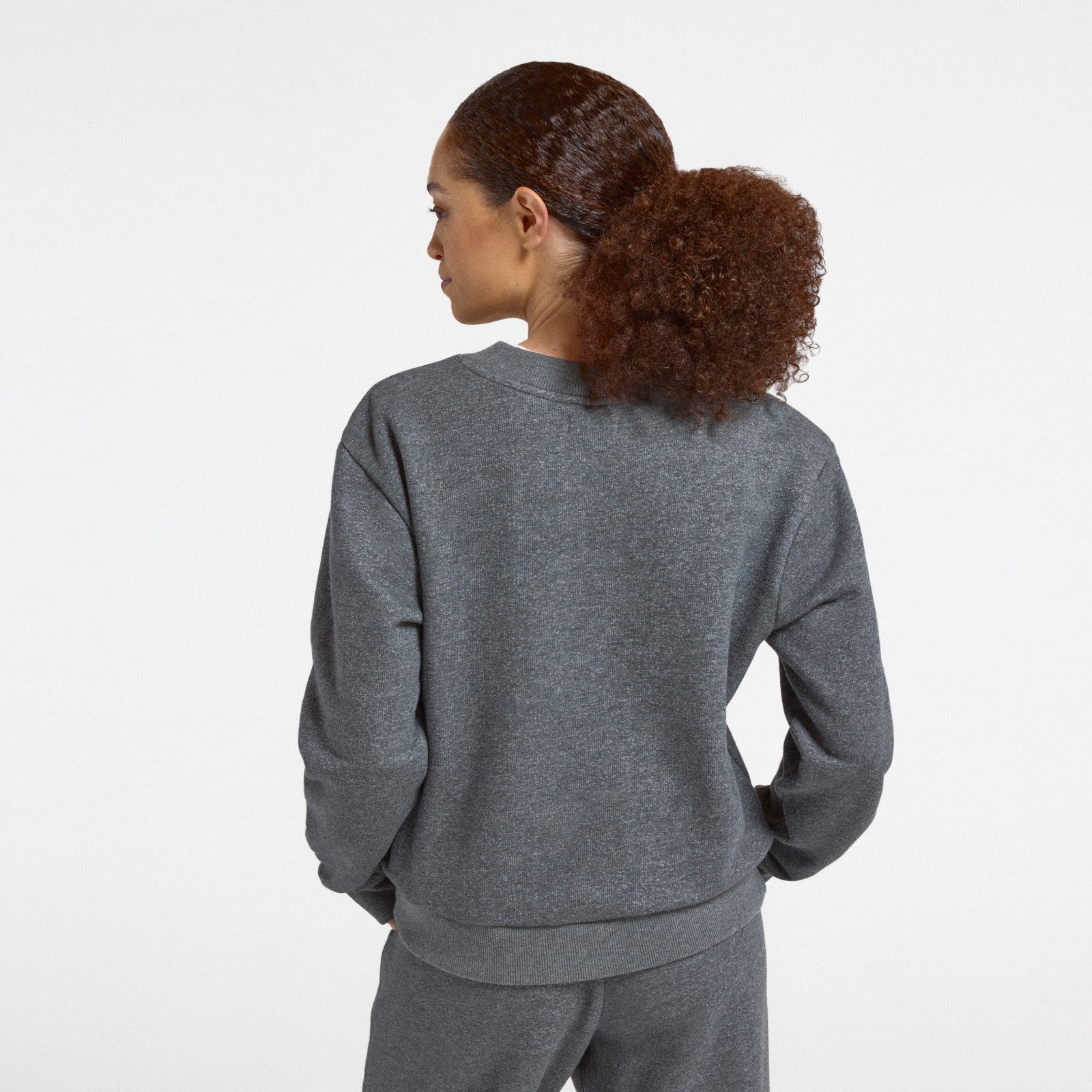 Women's Merino Blend Sweatshirt - Natural Grey Heather - Image 2