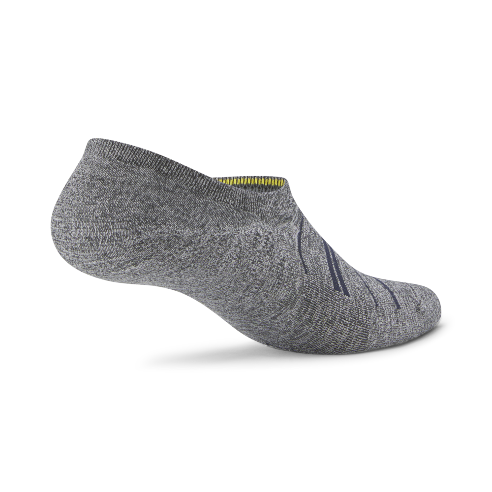 Anytime No Show Sock - Natural Grey Heather/Deep Navy - Image 2