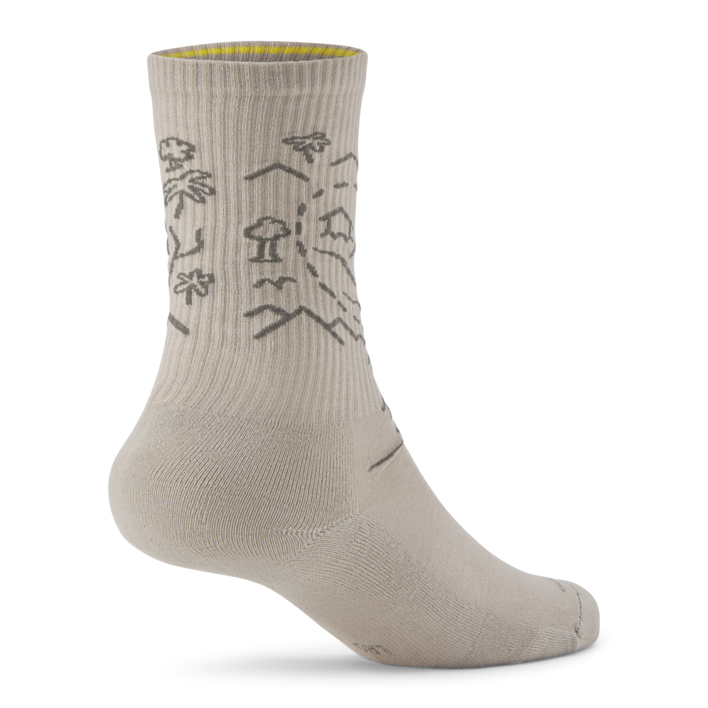 Anytime Crew Sock - Rugged Beige (Hazy Pine) - NZ Map - Image 2